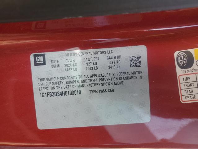 1G1FB3DS4H0103010 Chevrolet CAMARO LT