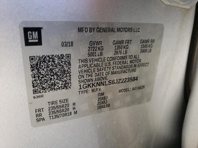 1GKKNNLS6JZ223584 GMC Acadia Slt-2