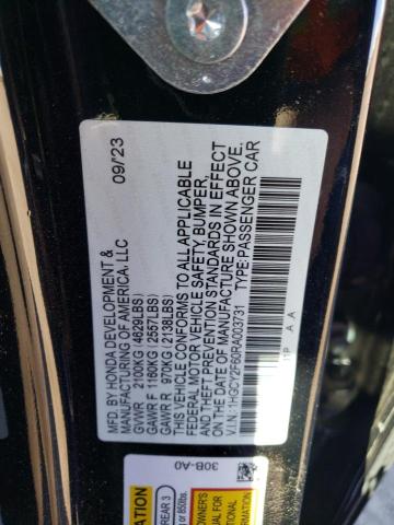 1HGCY2F60RA003731 Honda Accord Hybrid Exl
