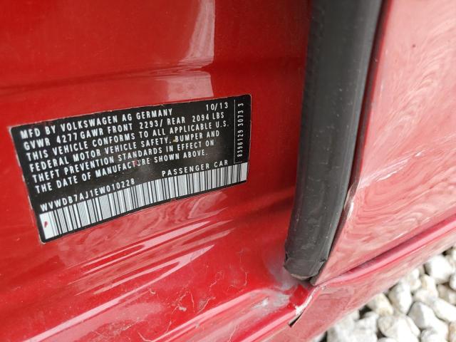 WVWDB7AJ1EW010228 Volkswagen Golf