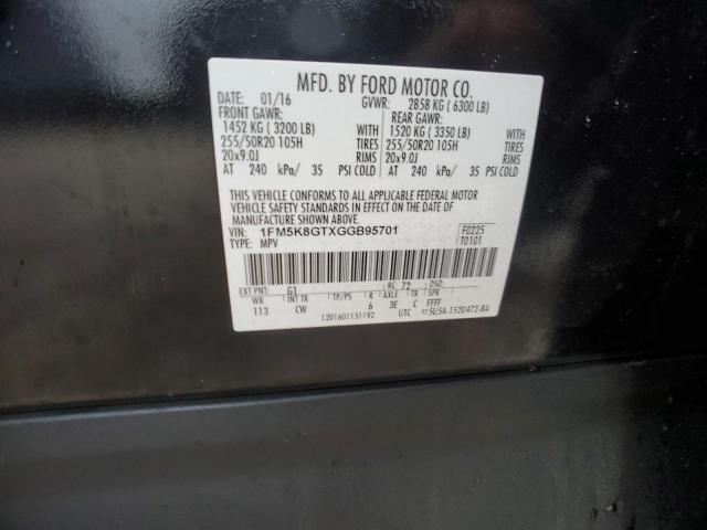 1FM5K8GTXGGB95701 Ford EXPLORER SPORT