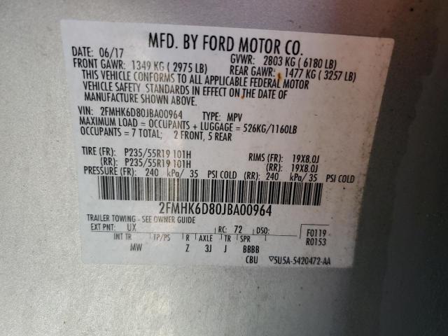 2FMHK6D80JBA00964 Ford Flex Limited
