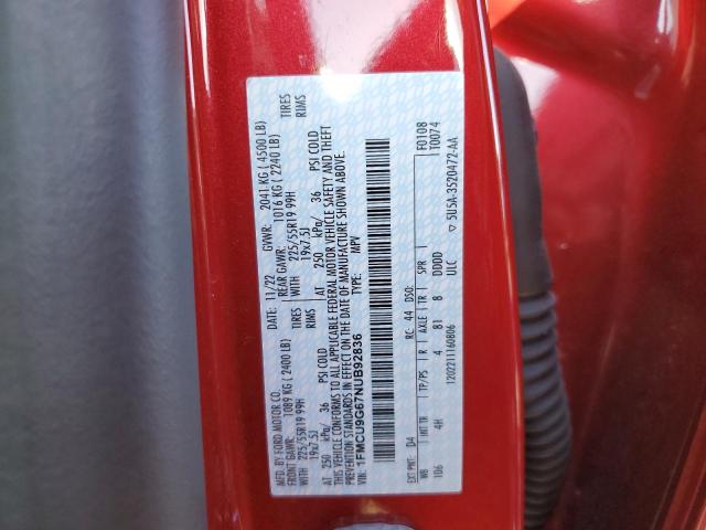 1FMCU9G67NUB92836 Ford ESCAPE SE