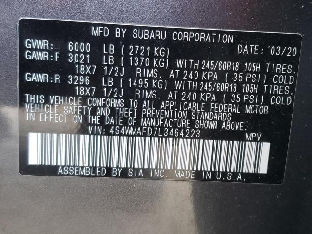 4S4WMAFD7L3464223 Subaru Ascent Premium