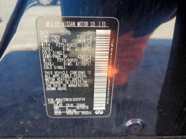 JN8AZ2NE0L9253740 Infiniti QX80 LUXE