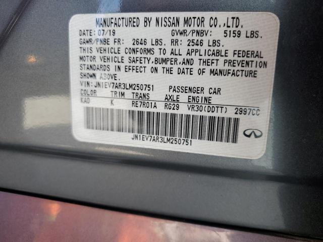 JN1EV7AR3LM250751 Infiniti Q50 PURE