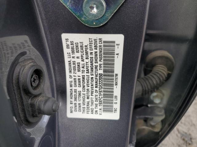 19XFC1F97GE222050 Honda Civic Touring