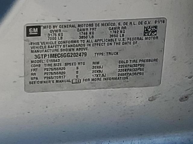 3GTP1MEC6GG202479 GMC Sierra C1500 Sle