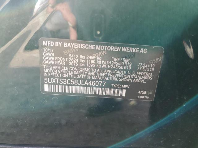 5UXTS3C58JLA46077 BMW X3 Xdrivem40i