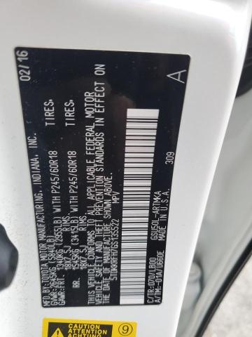 5TDKKRFH7GS135522 Toyota Highlander Xle