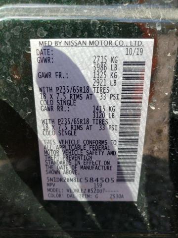 5N1DR2BM8LC584505 Nissan Pathfinder Sv