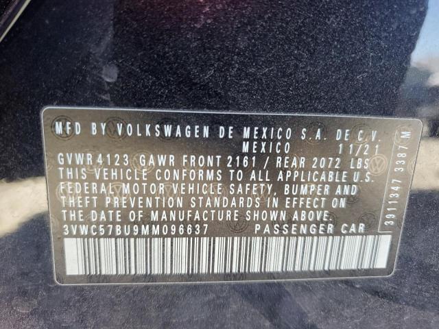 3VWC57BU9MM096637 Volkswagen JETTA S