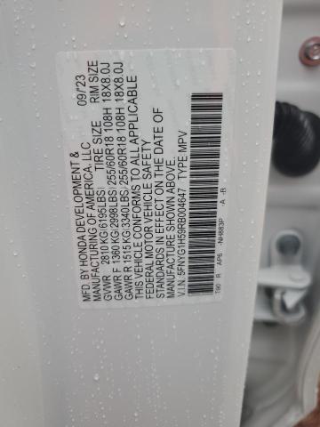 5FNYG1H59RB004647 Honda PILOT EXL