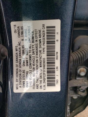 2HGFC2F57JH603655 Honda Civic Lx