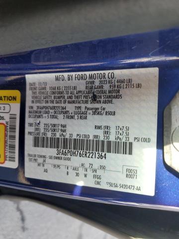 3FA6P0H76ER221364 Ford FUSION SE