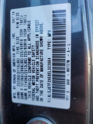 5J6TF2H59EL003664 Honda Crosstour Exl