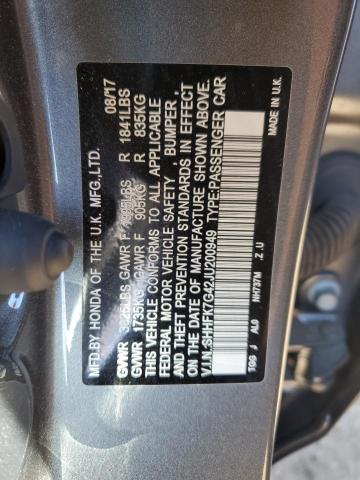 SHHFK7G42JU200949 Honda Civic Sport