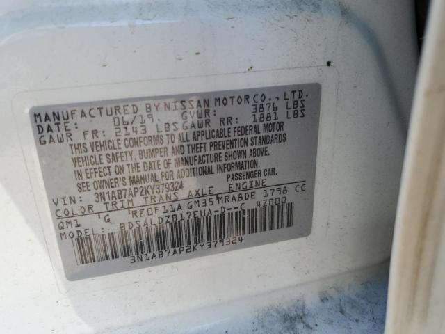 3N1AB7AP2KY379324 Nissan SENTRA S
