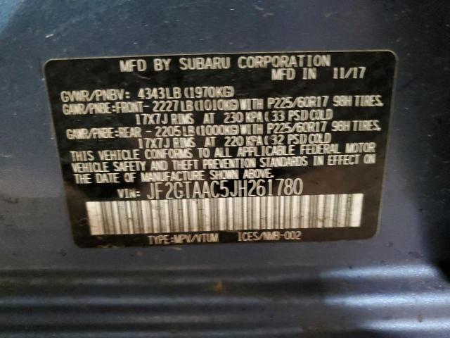 JF2GTAAC5JH261780 Subaru Crosstrek