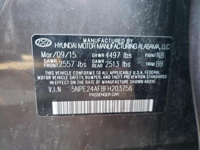Hyundai SONATA SE 2015 5NPE24AF8FH203756 Image 12