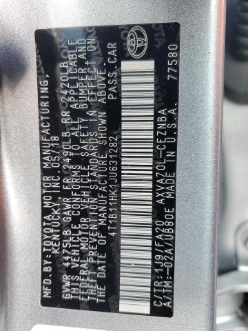4T1B11HK1JU631282 Toyota CAMRY L