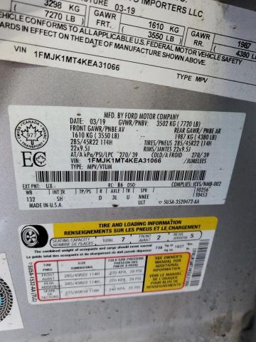 1FMJK1MT4KEA31066 Ford Expedition Max Platinum