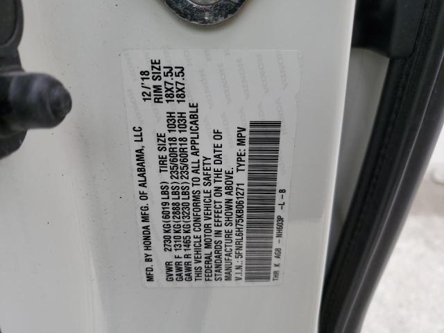 5FNRL6H75KB061271 Honda ODYSSEY EXL