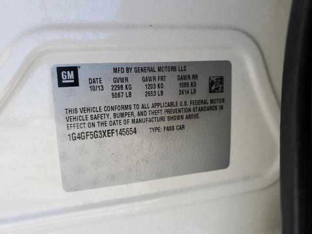 1G4GF5G3XEF145654 Buick Lacrosse Touring