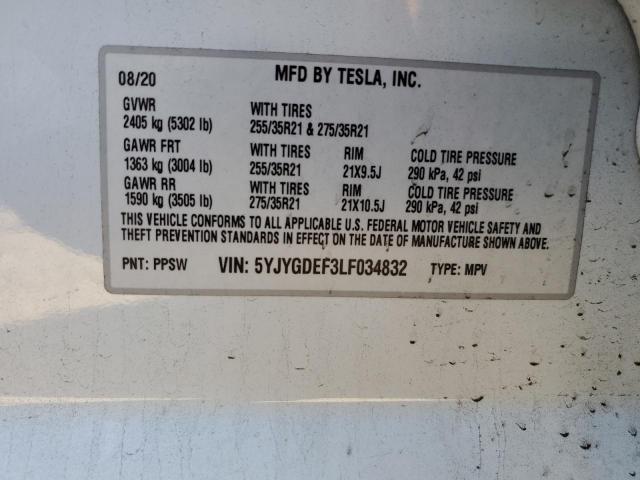 5YJYGDEF3LF034832 Tesla Model Y