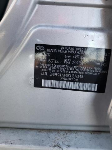 5NPE24AF0KH812348 Hyundai SONATA SE