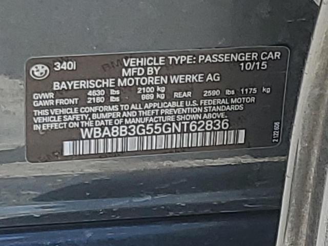 WBA8B3G55GNT62836 BMW 340 I