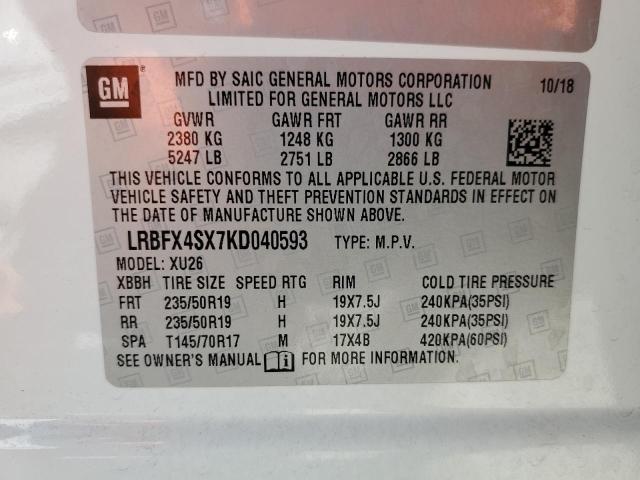 LRBFX4SX7KD040593 Buick Envision Premium Ii