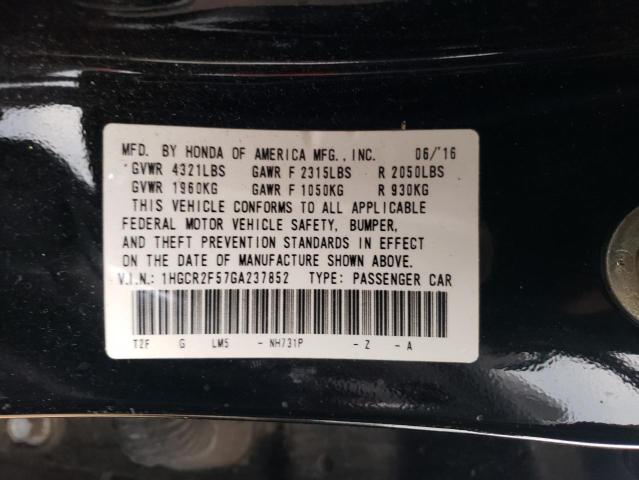 1HGCR2F57GA237852 Honda Accord Sport