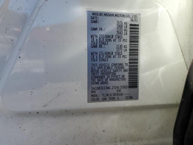 5N1DR3CC4NC206390 Nissan Pathfinder Sl