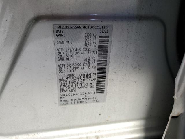 5N1AZ2CS4MC126459 Nissan MURANO SL