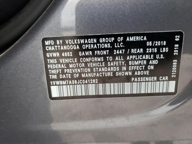 1VWBM7A38JC041262 Volkswagen Passat Gt