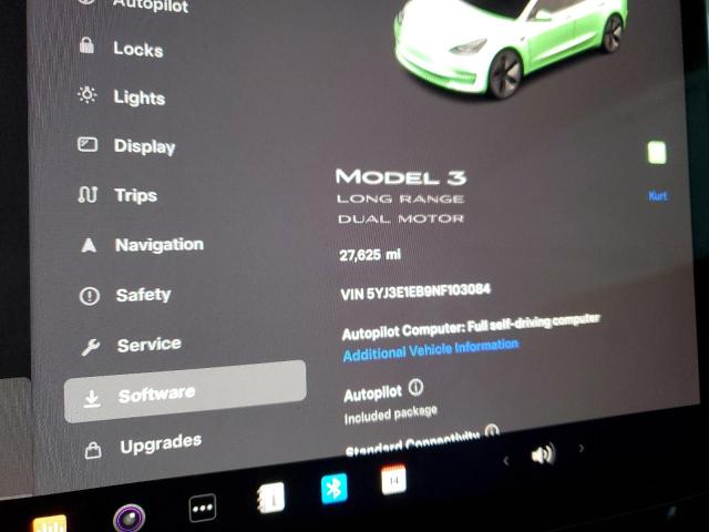 5YJ3E1EB9NF103084 Tesla MODEL 3