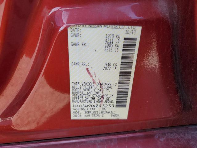 1N4AL3AP2EN243253 Nissan ALTIMA 2.5