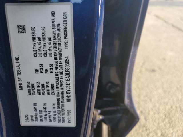 5YJ3E1EA0LF805654 Tesla MODEL 3
