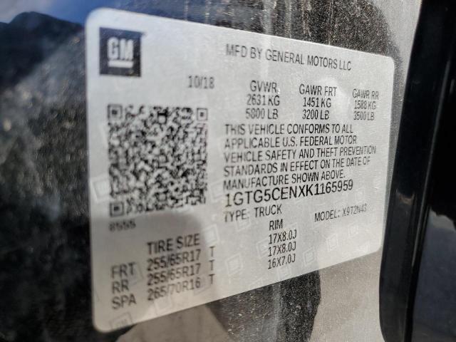 1GTG5CENXK1165959 GMC CANYON SLE