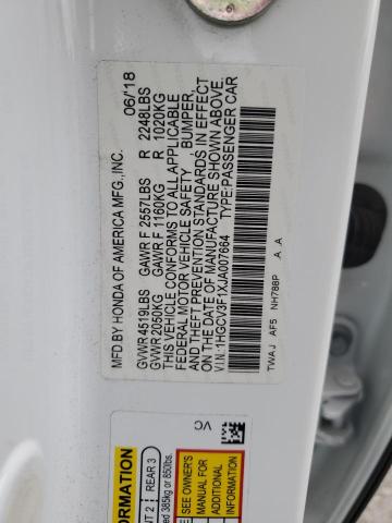 1HGCV3F1XJA007664 Honda ACCORD HYBRID