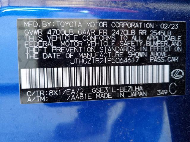 JTHGZ1B21P5064617 Lexus Is 350 F Sport Design