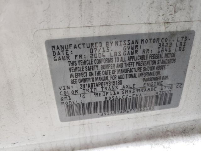 3N1AB7AP6FY315180 Nissan SENTRA S