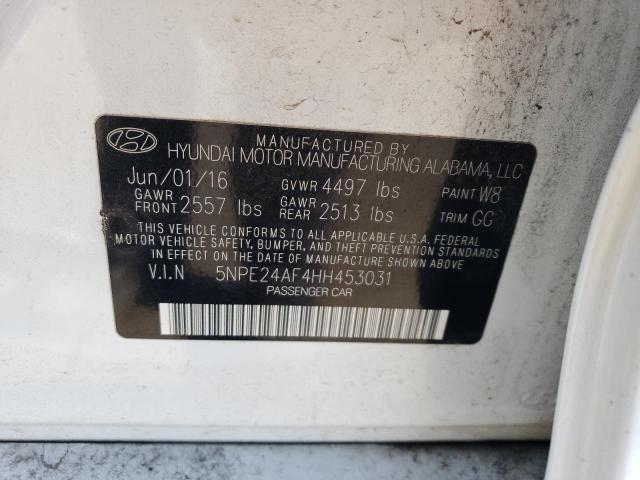 5NPE24AF4HH453031 Hyundai SONATA SE
