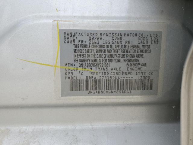 3N1AB8CV6NY251061 Nissan SENTRA SV
