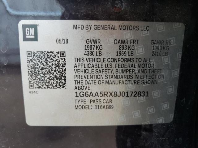 1G6AA5RX8J0172831 Cadillac ATS
