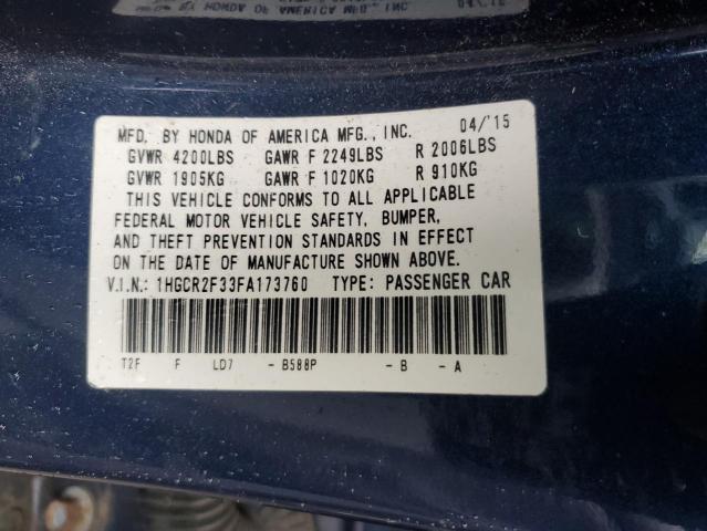 1HGCR2F33FA173760 Honda ACCORD LX