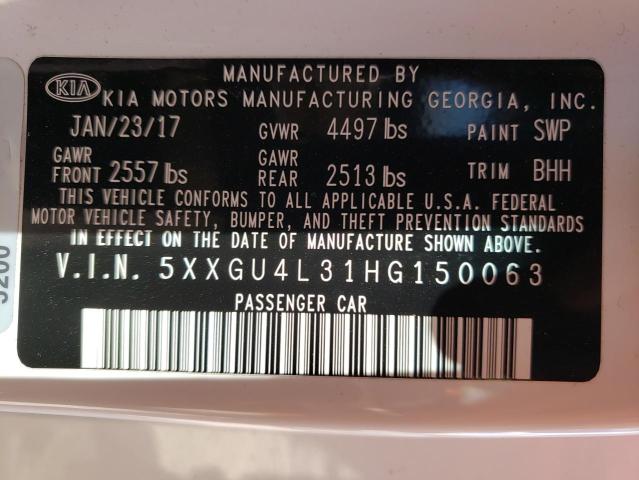 5XXGU4L31HG150063 KIA OPTIMA EX