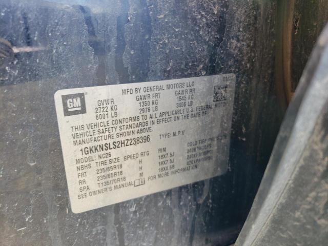 1GKKNSLS2HZ238396 GMC ACADIA SLE