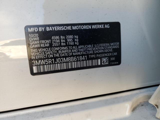 3MW5R1J03M8B61841 BMW 330I